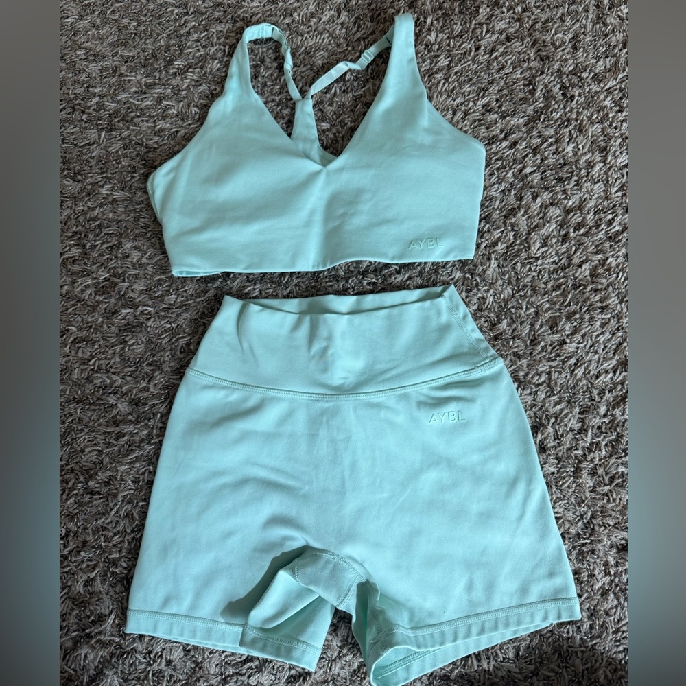 AYBL Aqua Sports Bra and Shorts Set